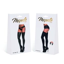 Mapalé Dijghoge Kousen - OS - Metallic Zwart (843993047634)