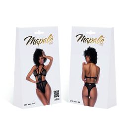 Mapalé Pretty Little Rocker - Mesh Halter Bodysuit - L/XL - Zwart (190602197311)
