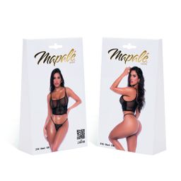 Mapalé Vetersluiting Mesh Twee-delige Set - L/XL - Zwart (190602207232)