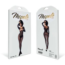 Mapalé Langarmige Visnet Bodystocking - Één maat - Zwart (190602585552)