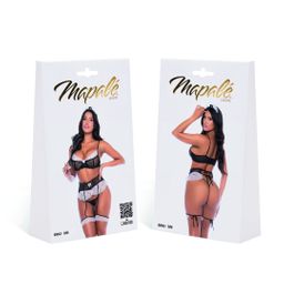 Mapalé Kostuum Franse Dienstmeid - Bh Set - L/XL - Zwart/Wit (190602207676)