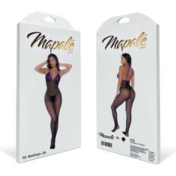 Mapalé Visnet en Kant Bodystocking Set - Één Maat - Zwart/Paarse (190602203982)
