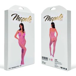 Mapalé Feather Kiss Fishnet Bodysuit - One Size - Bubbelgum Roze (190602299367)