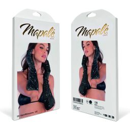 Mapalé Satin Rhinestone Opera Handschoenen - Één maat - Zwart/Rhinestone (190602298995)