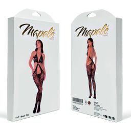 Mapalé Floral Fishnet Bodystocking - One Size - Zwart (190602299114)