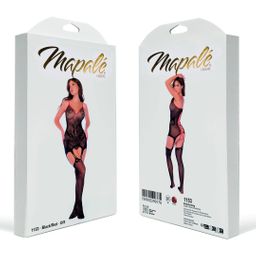 Mapalé Slangen Visnet Bodystocking - Één Maat - Zwart/Rood (190602299176)