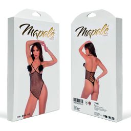 Mapalé Feather Kiss Visnet Bodysuit - Één maat - Zwart (190602299107)