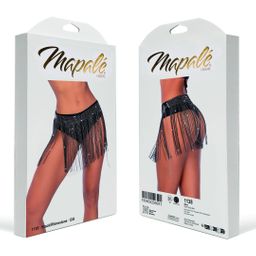 Mapalé Glam Fringe Riem - Één maat - Zwart/Rhinestone (190602298971)