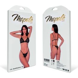 Mapalé Twee-delige Strass Kant Set - Één maat - Zwart/Strass (190602298933)