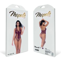 Mapalé Bloemen Fishnet Bodysuit - One Size - Kers (190602203791)