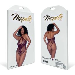 Mapalé Bloemen Visnet Bodysuit - Koning Maat - Kers (190602203807)