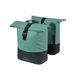 Basil fietstas dubbel Cove zilvergroen/zwart 28-32 (8715019185021)