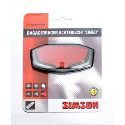 Bagagedrager achterlicht Simson "Lineo" 2 LED's, light line, auto, incl batter (8711646207877)