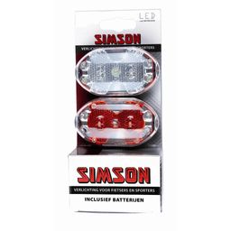 Simson Led verlichting voor +achter incl beugels en batterijen (8711646207570)