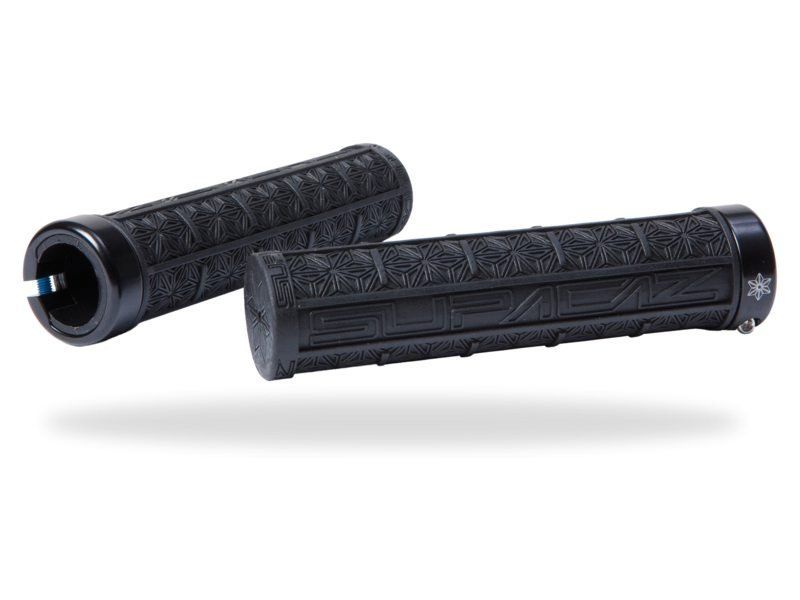 Handvat supacaz grizips zwart met zwarte lockring (0633090197055)