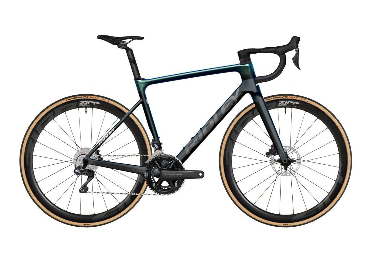 Ridley Falcn Shimano Ultegra DI2 2x12sp Donkergroen mix (8-433) / Zilver (0) M 2025 (5400928638326)
