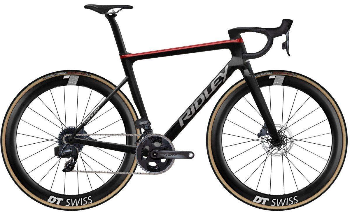 Ridley Falcn RS Shimano Ultegra DI2 2x12sp Carbon / Candy Red Met. / Silver (Glossy) M 2025 (5400928640213)