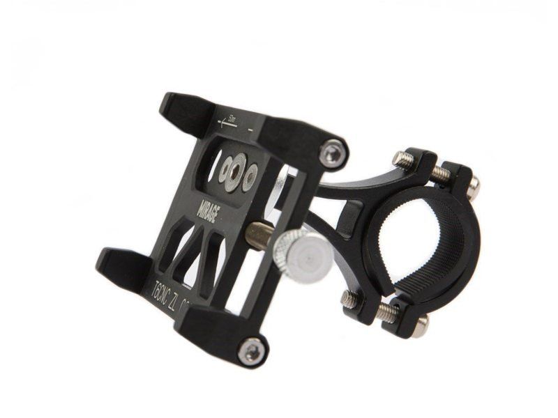 Stuur acc. telefoonhouder Mirage alu met bracket zwart (8718836206009)