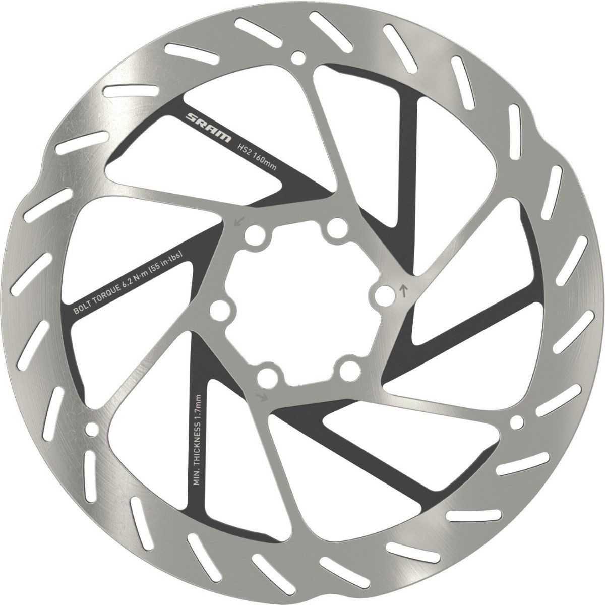 Remd Sram schijf hs2 cl rounded 160mm zi (0710845862366)