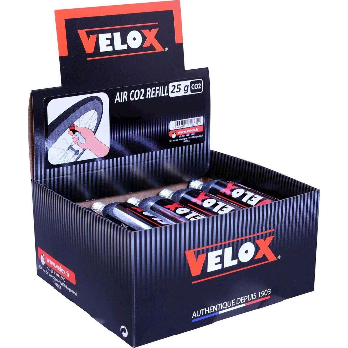 Velox Cartouche Co2 Draad 25gr p/st (3660429101121)