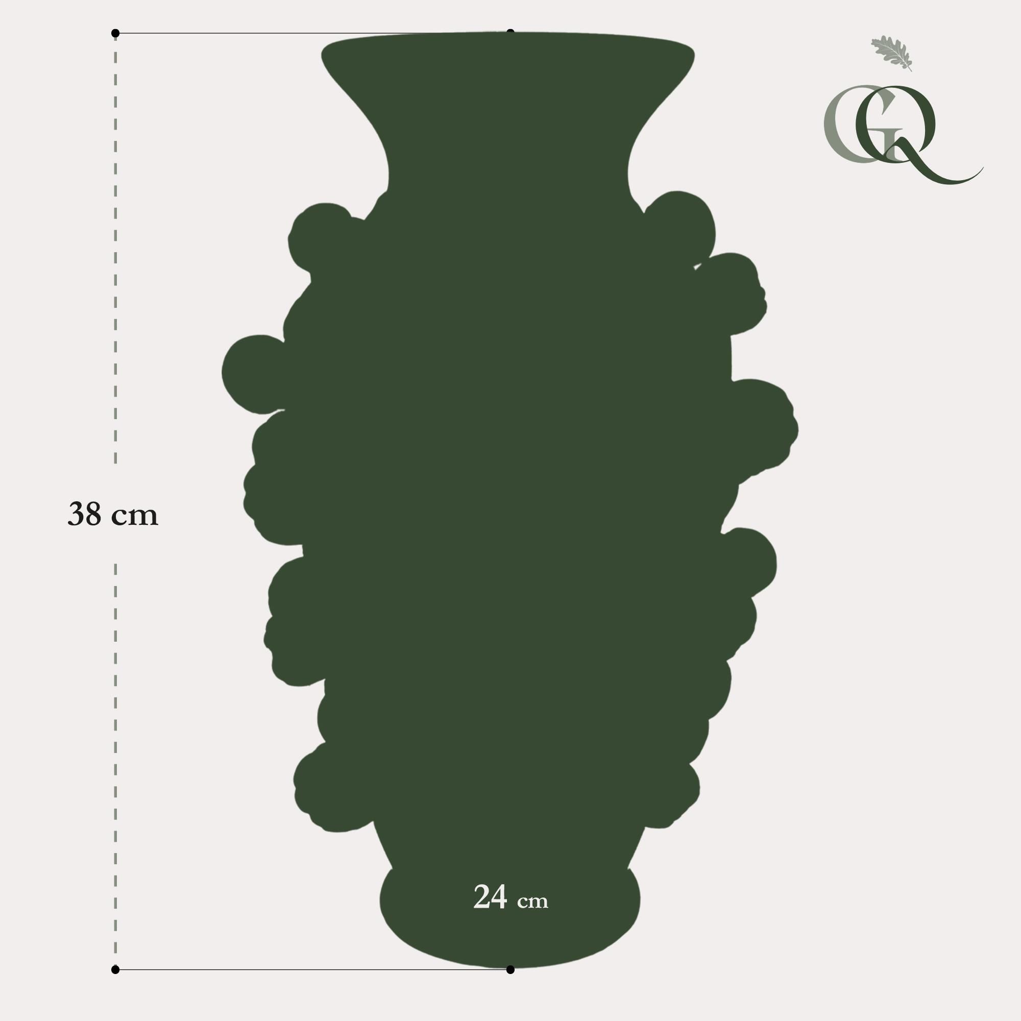 Vaas steen M - H38 W24 - Pistache green- Manderin (8720872541785)