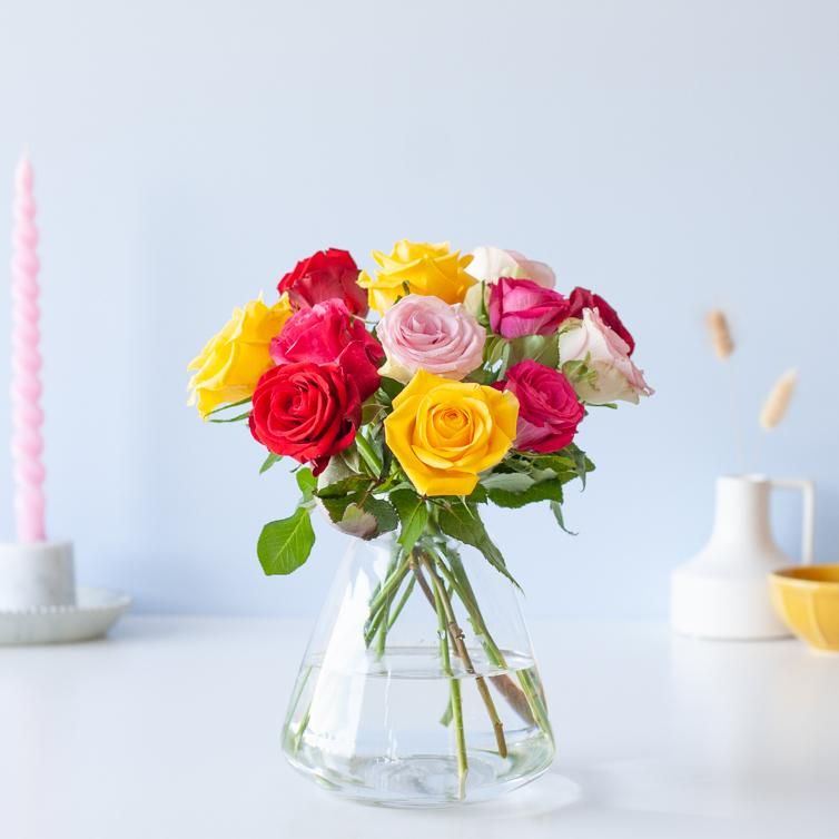 Colorful Roses - brievenbusboeket kleurrijk (7424918354346)