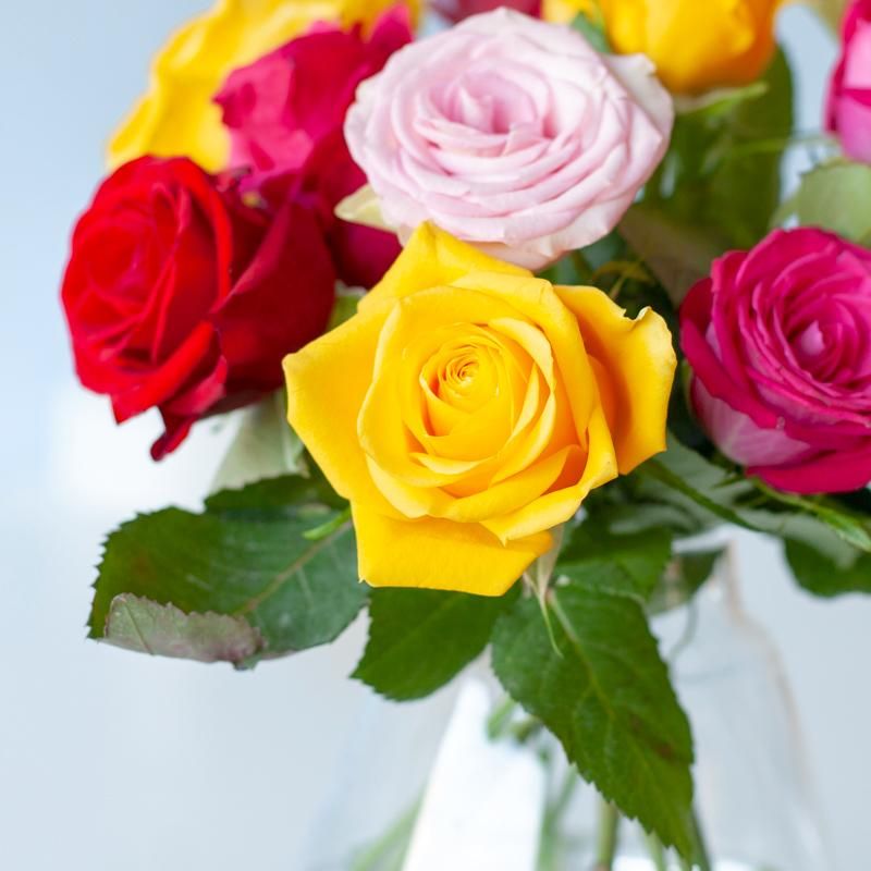 Colorful Roses - brievenbusboeket kleurrijk (7424918354346)