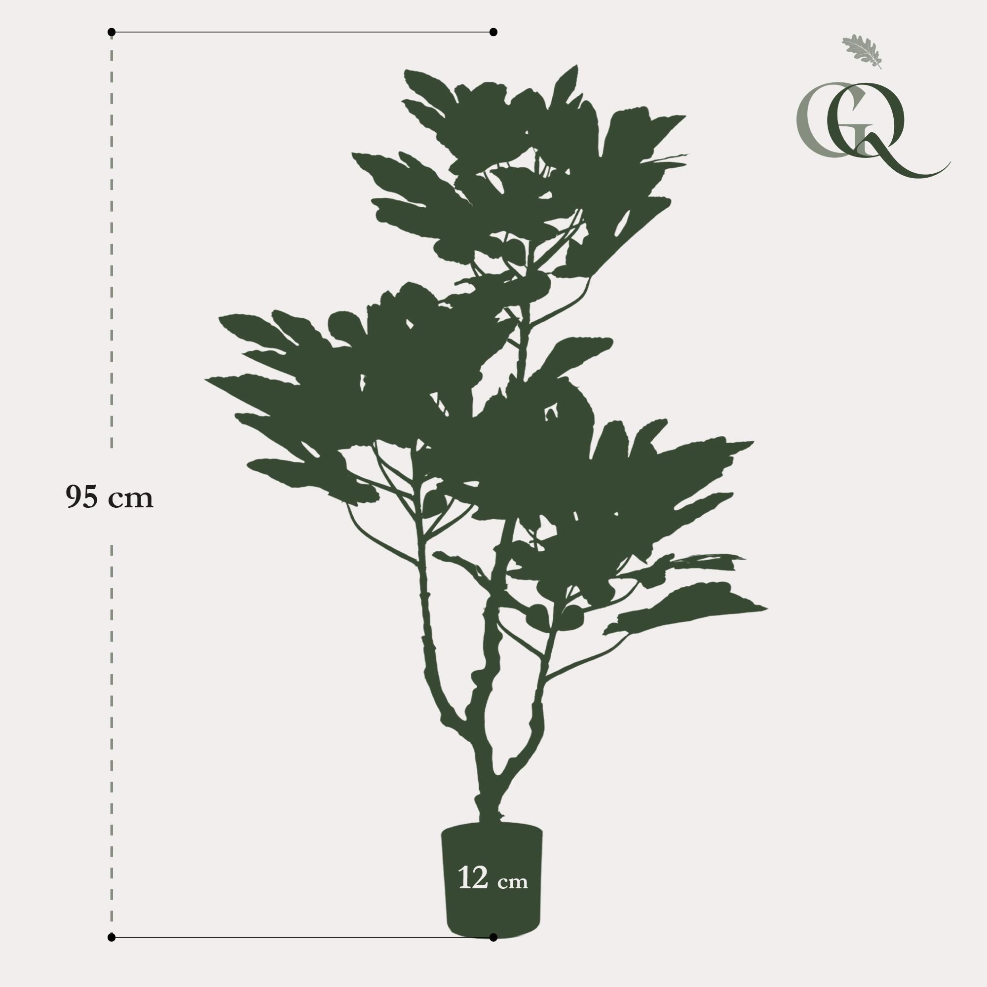 Kunstplant - Ficus Carica - Vijgenboom - 95 cm (8720872540313)