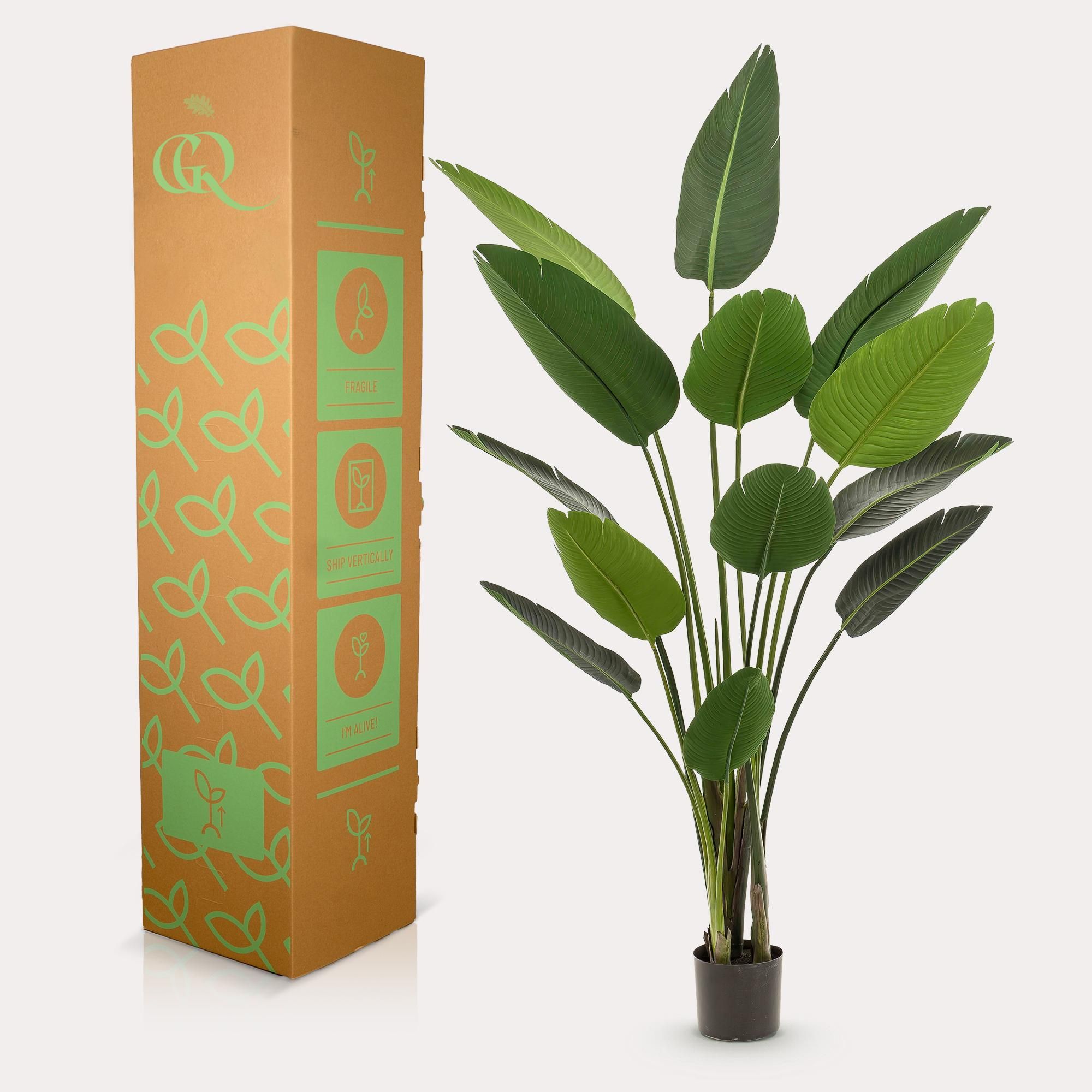 Kunstplant - Strelitzia Nicolai - Paradijsvogelbloem - 190 cm (8720872540795)