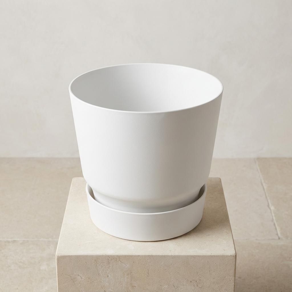 Elho greenville round white - D30cm (8711904338558)