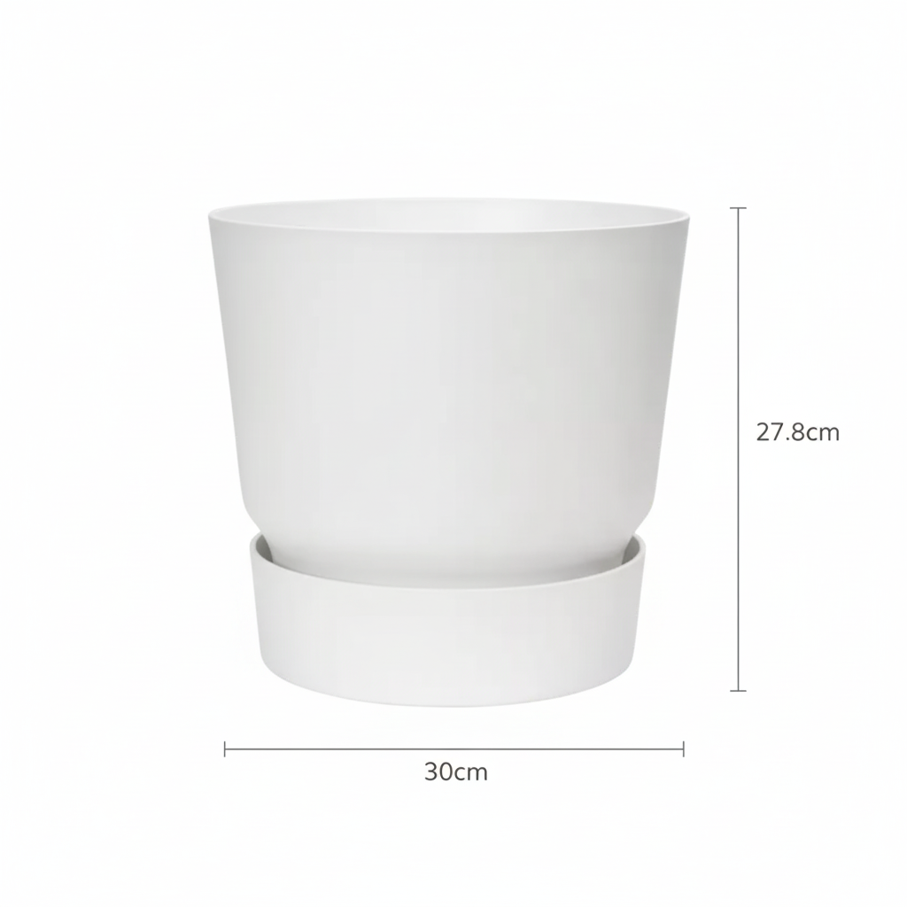 Elho greenville round white - D30cm (8711904338558)