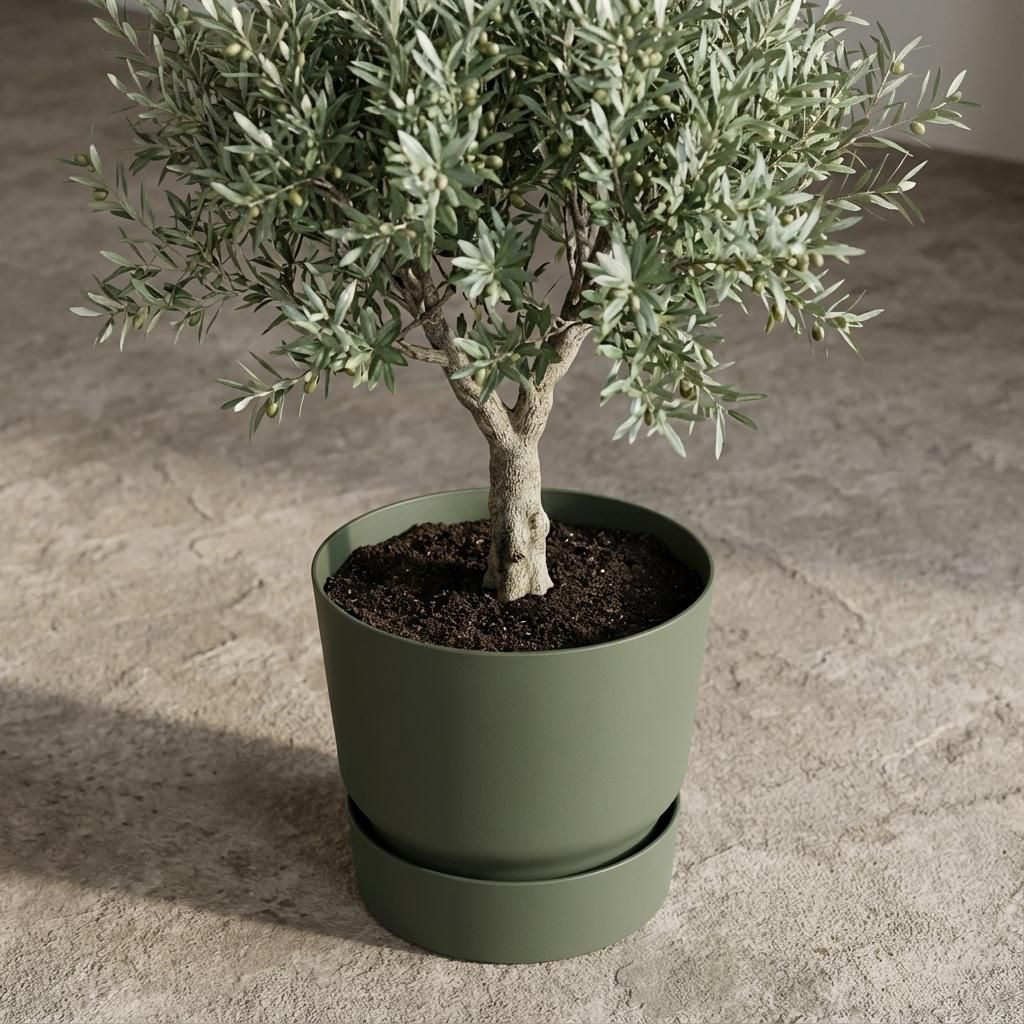 Elho greenville round leaf green - D25cm (8711904332433)