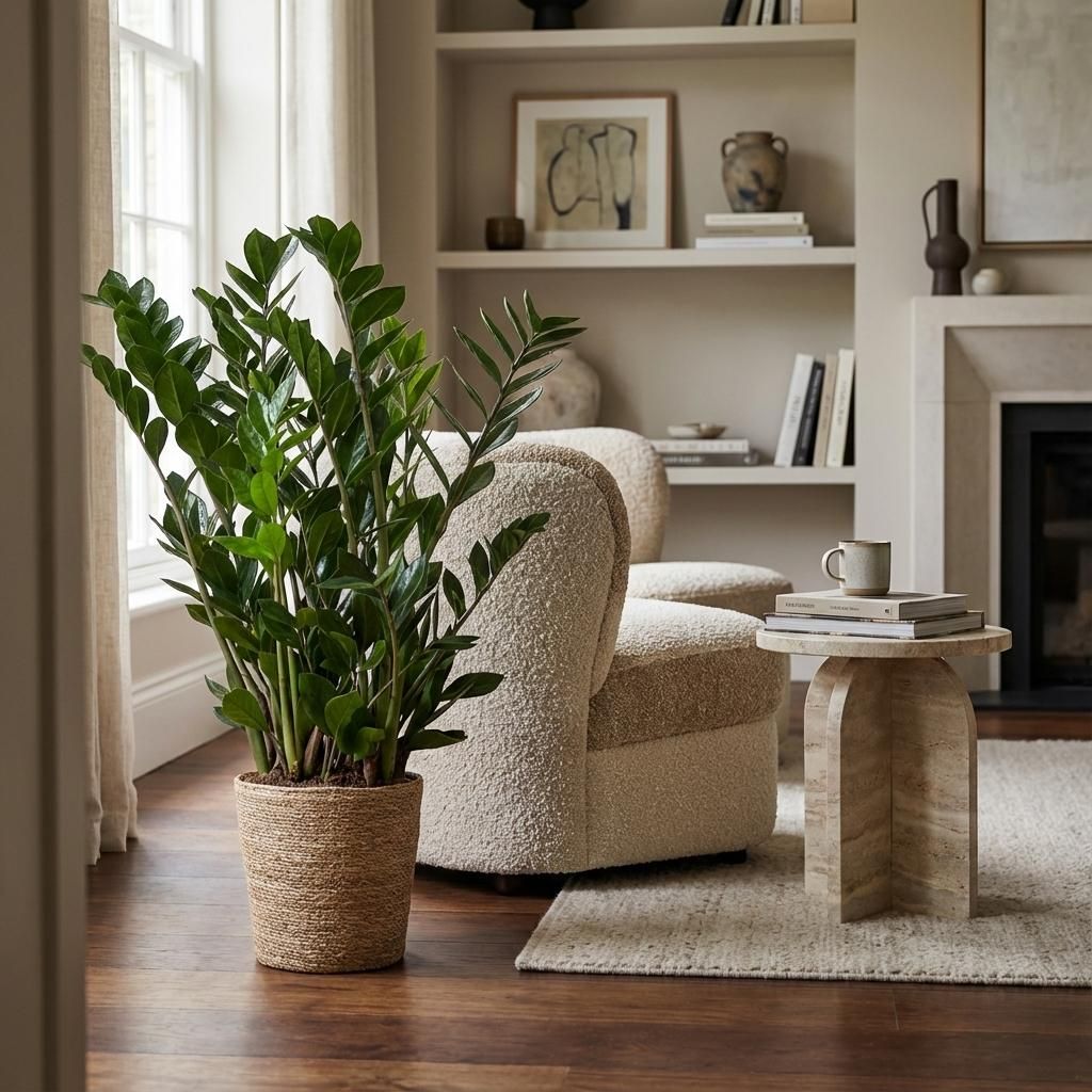 Zamioculcas Zamiifolia met Zeegras mand naturel (8721042062987)