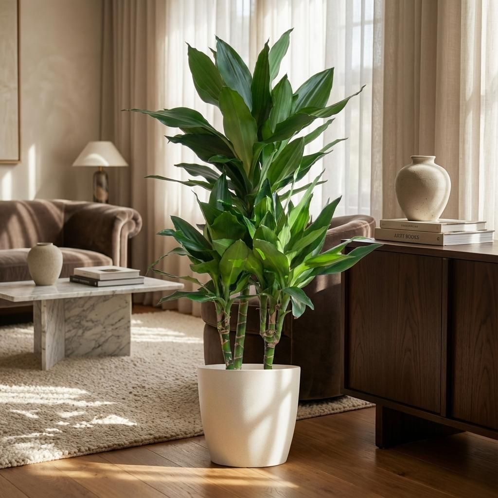 Dracaena Janet Lindt met Potter wit (8721042063212)