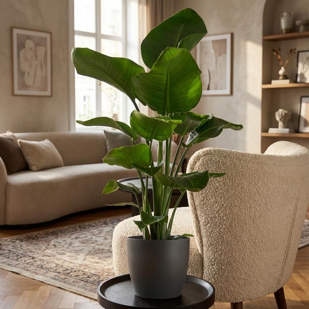 Strelitzia Nicolai met Potter pot grijs (8721042063311)