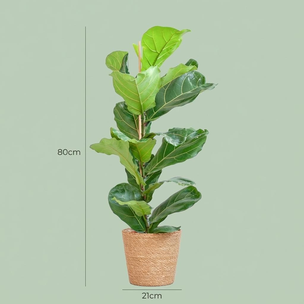 Ficus Lyrata met Mand Zeegras naturel (8721042063342)
