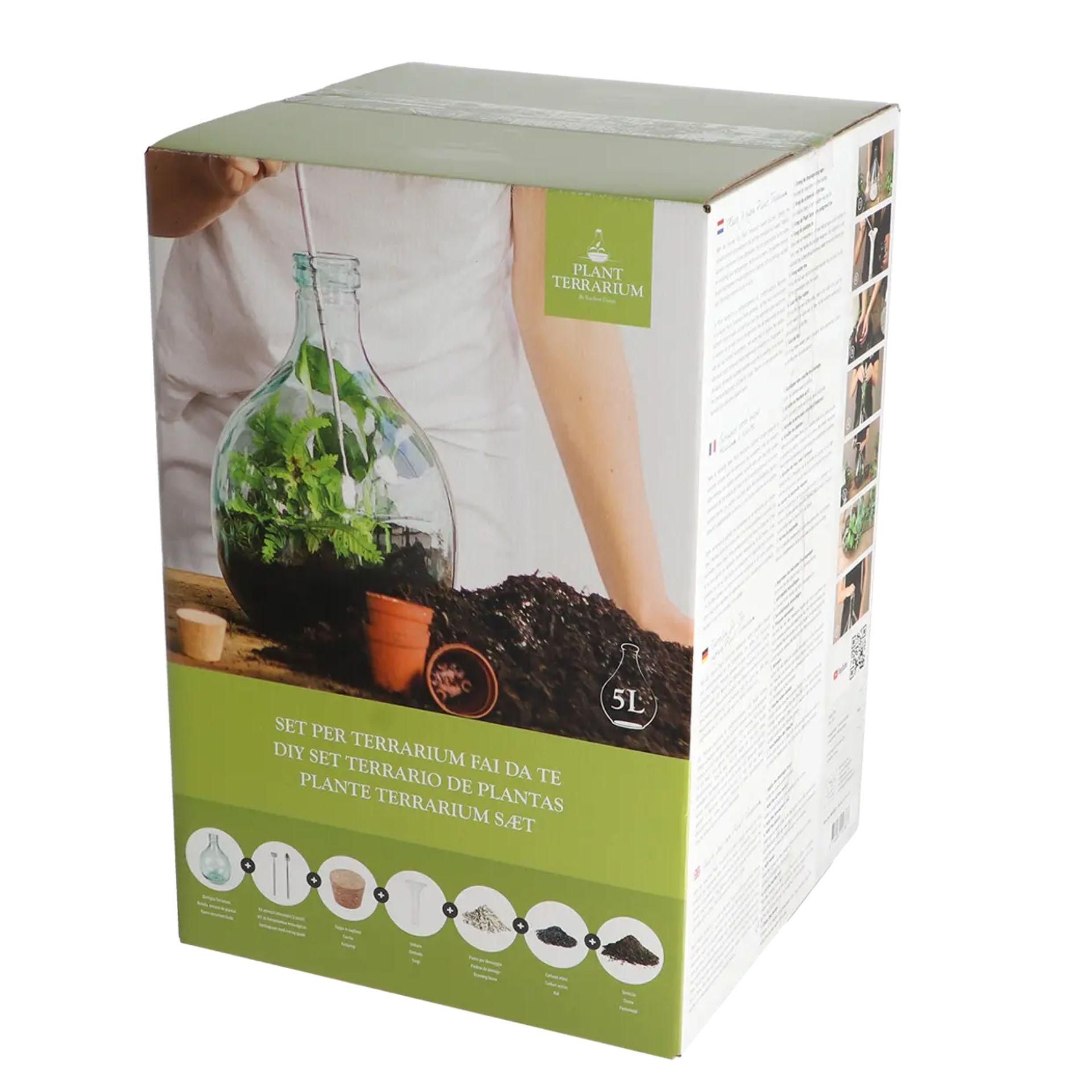 DIY Plant Terrarium Set 5L - Maak je eigen gesloten ecosysteem | In giftbox (8714982157387)