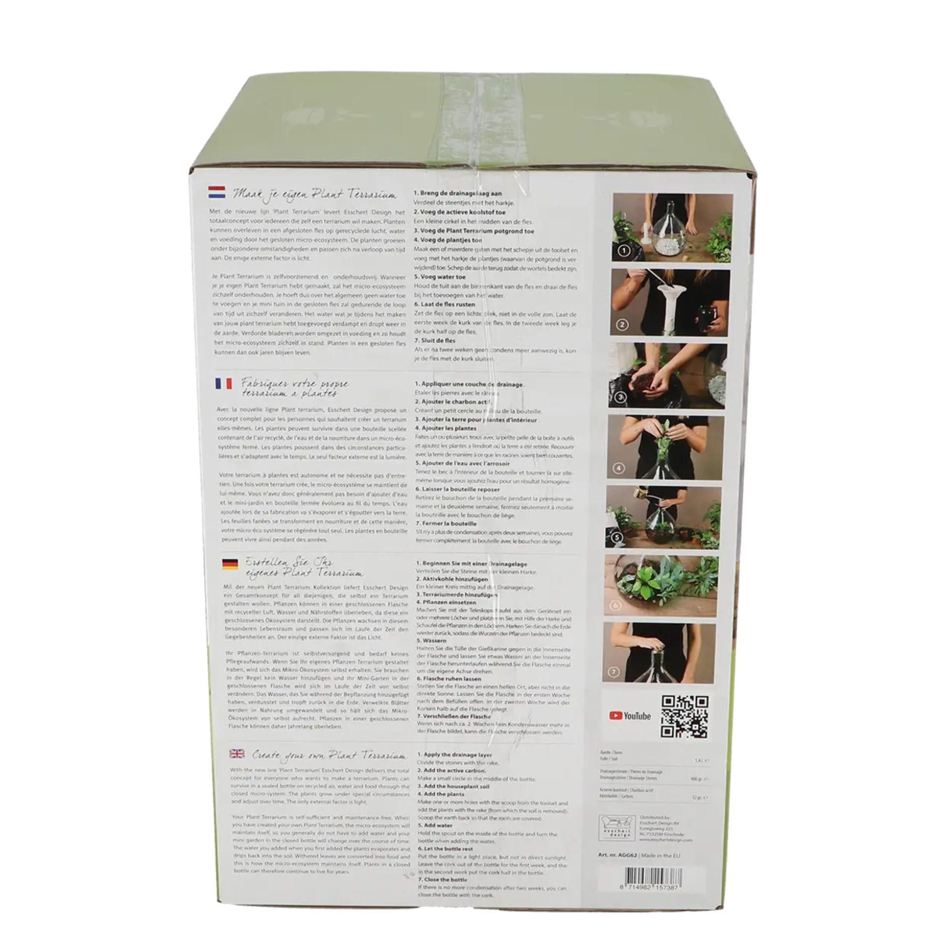 DIY Plant Terrarium Set 5L - Maak je eigen gesloten ecosysteem | In giftbox (8714982157387)