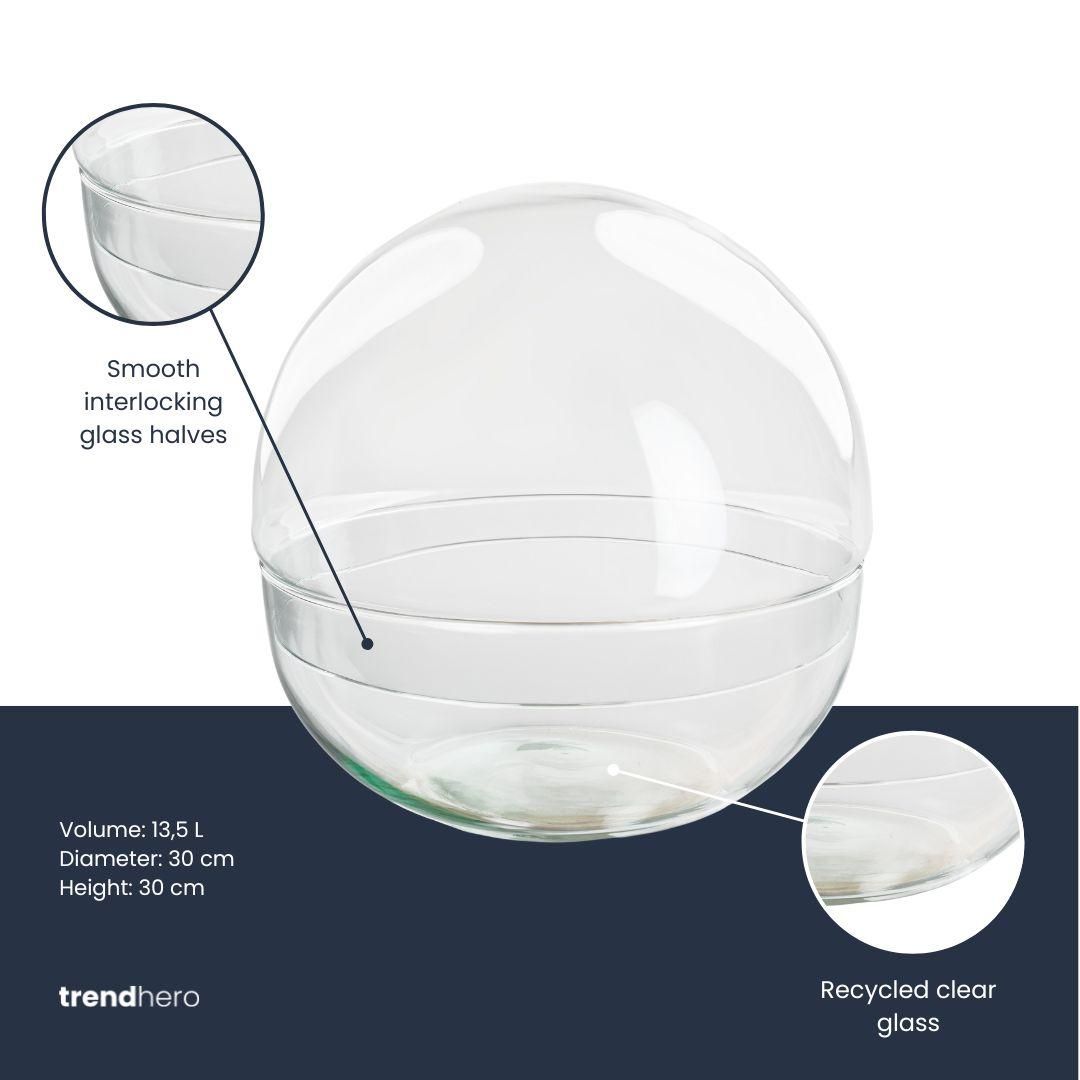 Terrarium fles tweedelig - Dome XL - Ø 28 cm ↑ 28 cm (8720872021294)