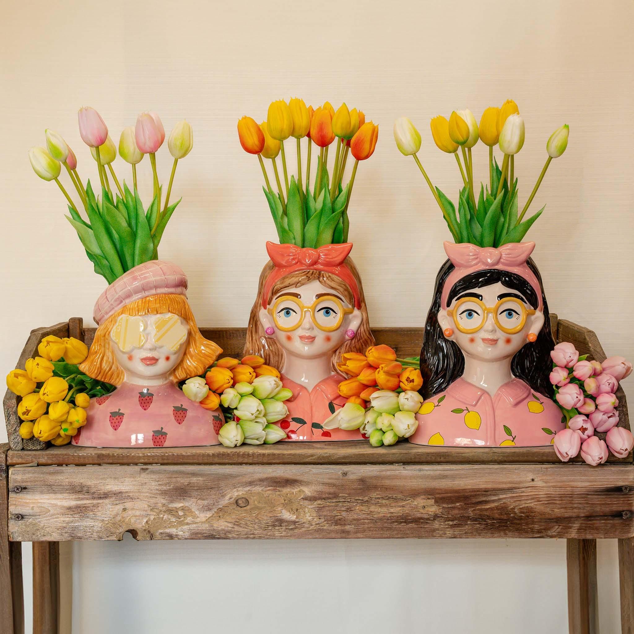 Vaas Jessie Strik + 10x real touch Tulpen Orange (8720872023816)