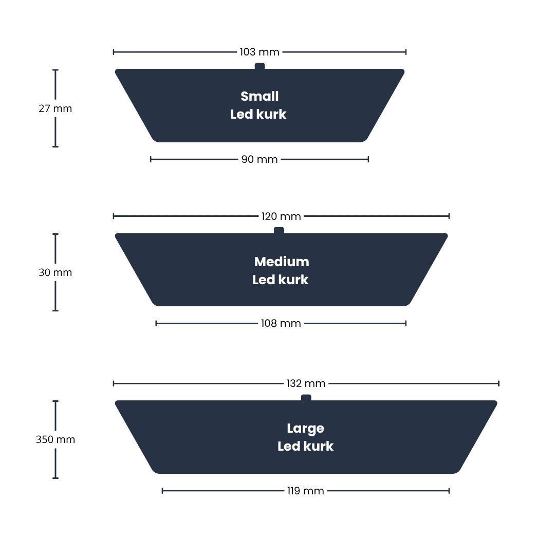 Led kurk L - Kurk met verlichting - LED lamp voor terrarium - 13,2 x 11,9 x 3,5 cm (8720872022789)