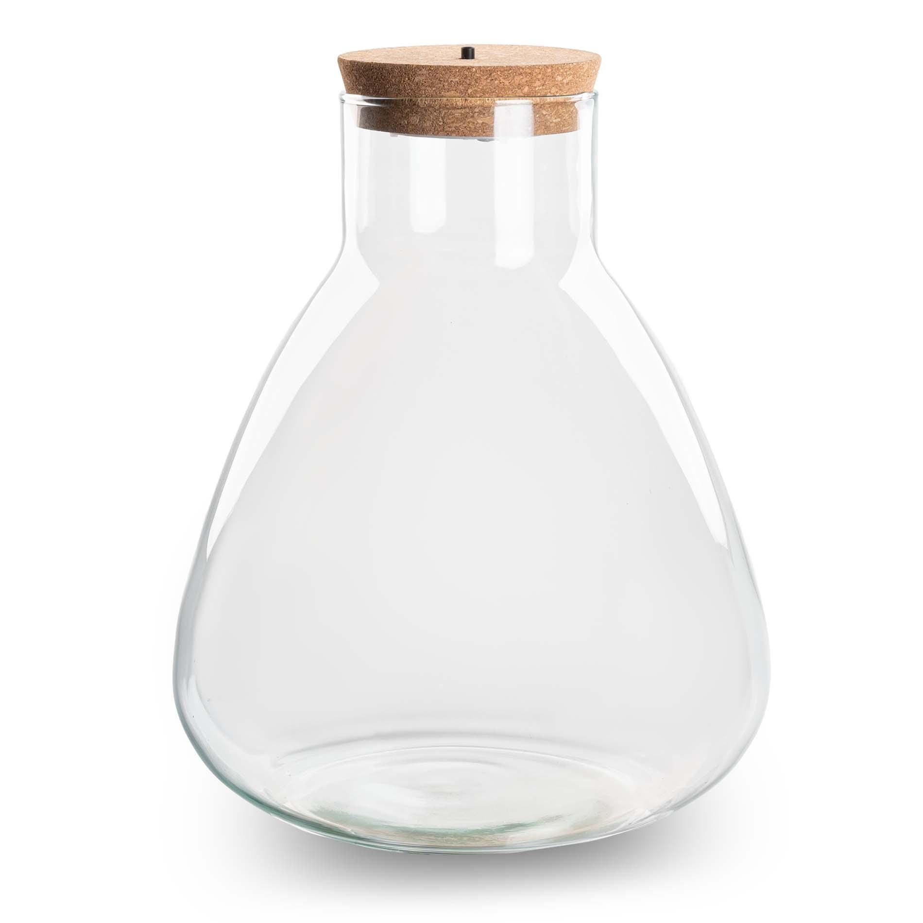 Terrarium fles met verlichting - Sam - Ø 24,5 cm ↑ 30 cm (8717336483699)