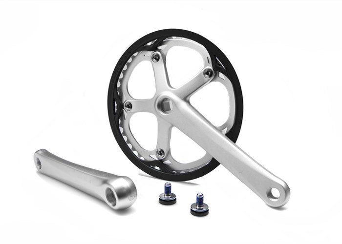 Brompton Crankset - Spider type complete incl LH+RH - 44T (Silver) (5053099020133)