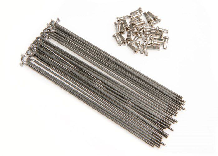 Brompton Spoke + nipple 145mm 14g double  butted set van 28 (5053099000647)