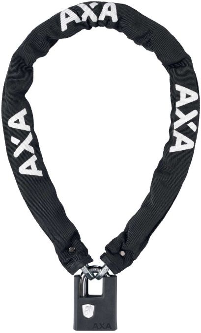 AXA kettingslot Clinch+ zwart 105cm/7.5mm in hoes (8713249244297)