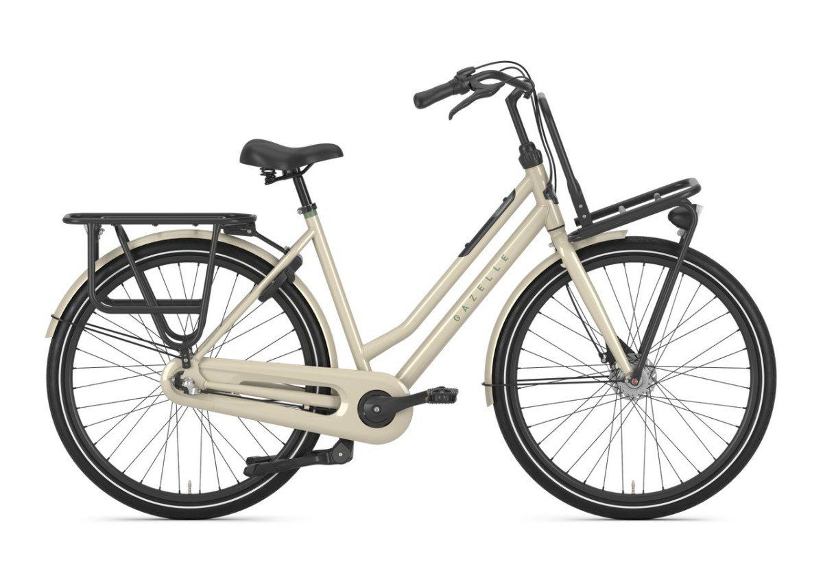 GAZELLE HeavyDutyNL Dames Caramel Khaki Glans 54cm 2025 (8717231002605)
