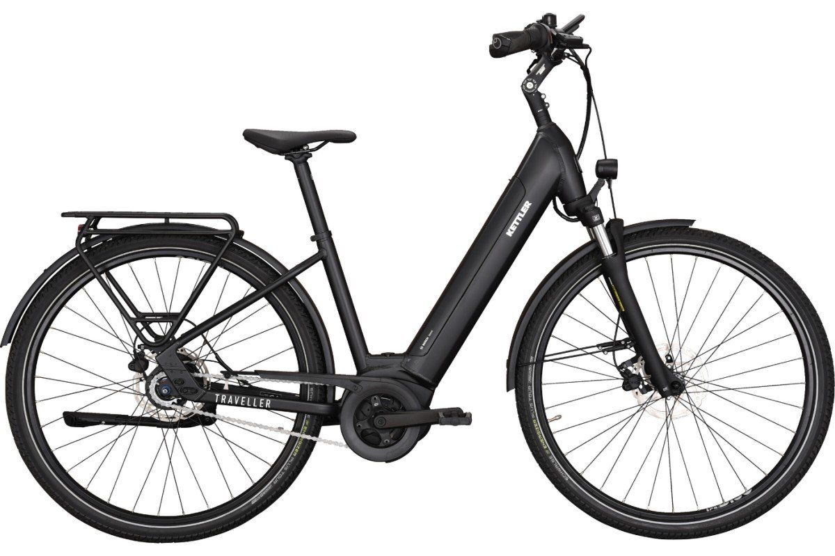 Kettler E-TRAVELLER Gold A8 FL Lage instap Black Matt 28 Inch 45cm S 2025 (4251238587443)