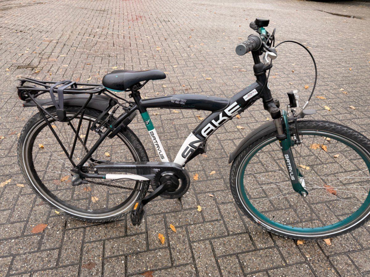 Batavus Snake Jongens Wit/antraciet 43cm 2019 (8713568300292)