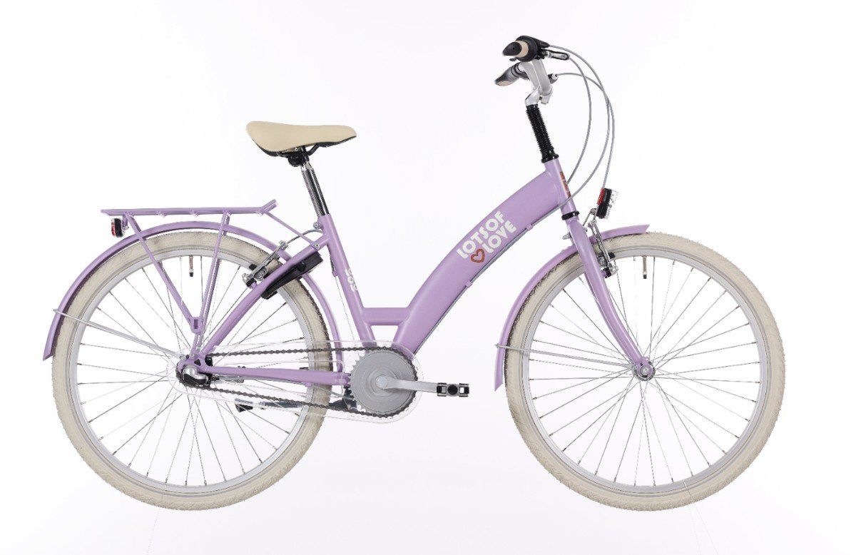 Bikefun Lots of Love 24" Meisjes Lila / Violet Mat 2026 (MatLila/Violet)