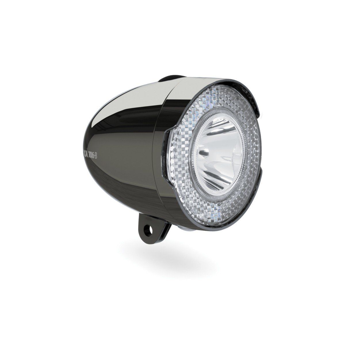 Axa koplamp 706 15 lux batt dark chrome (8713249282923)